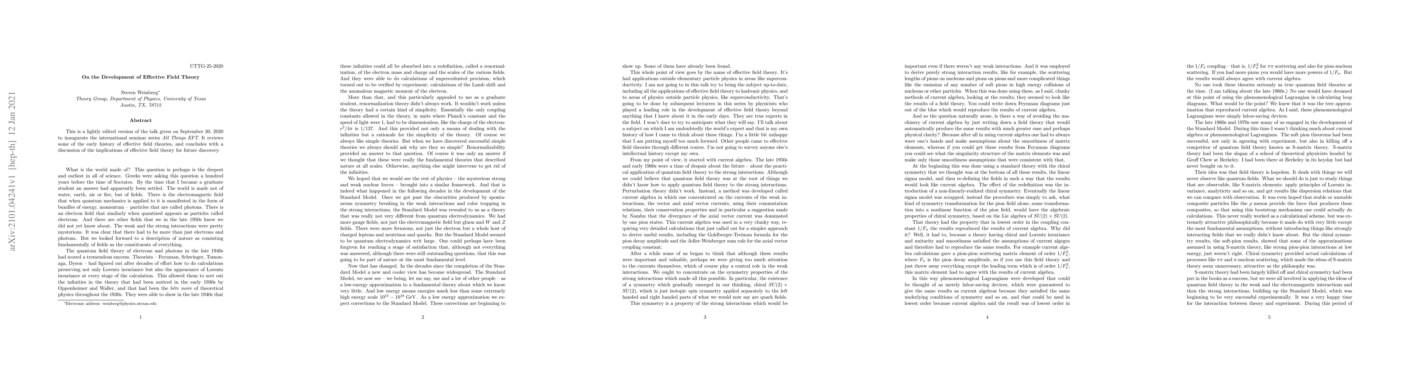 Thumbnail for On the Development of Effective Field Theory