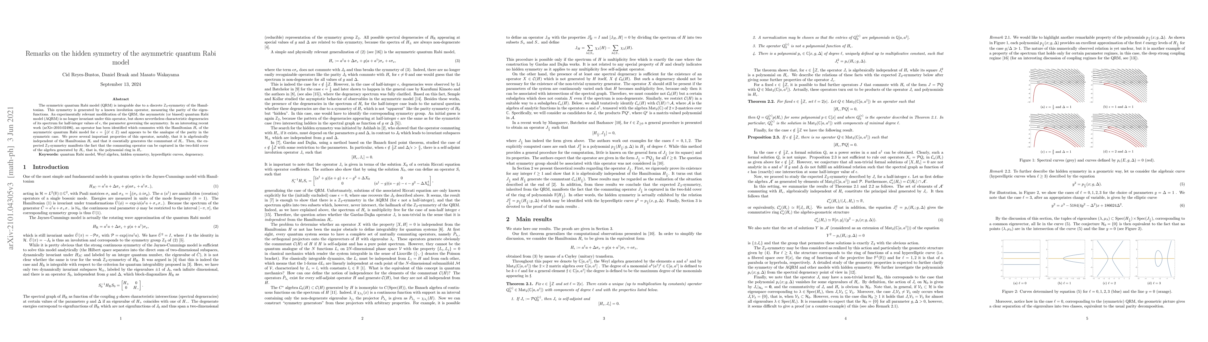 Thumbnail for Remarks on the hidden symmetry of the asymmetric quantum Rabi model