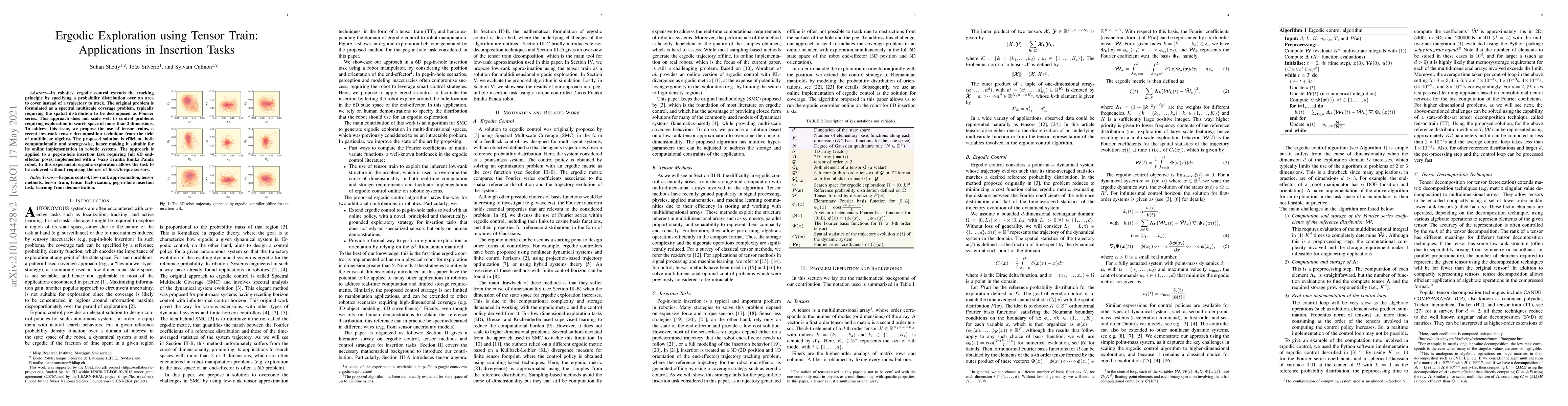 Thumbnail for Ergodic Exploration using Tensor Train: Applications in Insertion Tasks