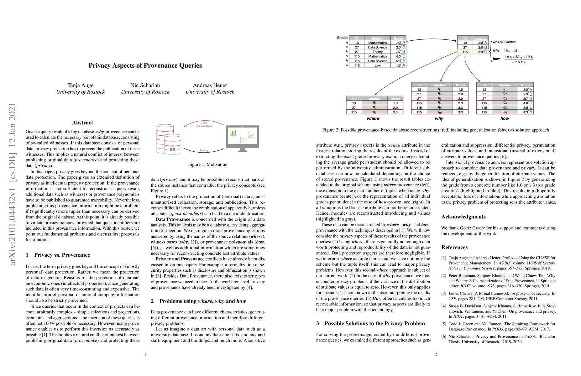 Thumbnail for Privacy Aspects of Provenance Queries