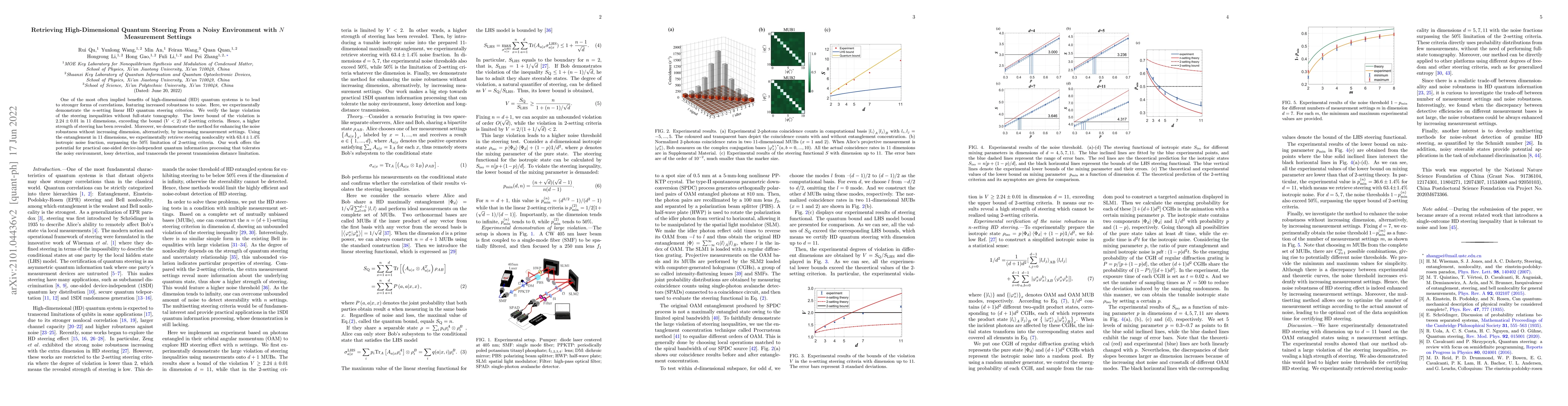 Thumbnail for Retrieving High-Dimensional Quantum Steering From a Noisy Environment
  with N Measurement Settings