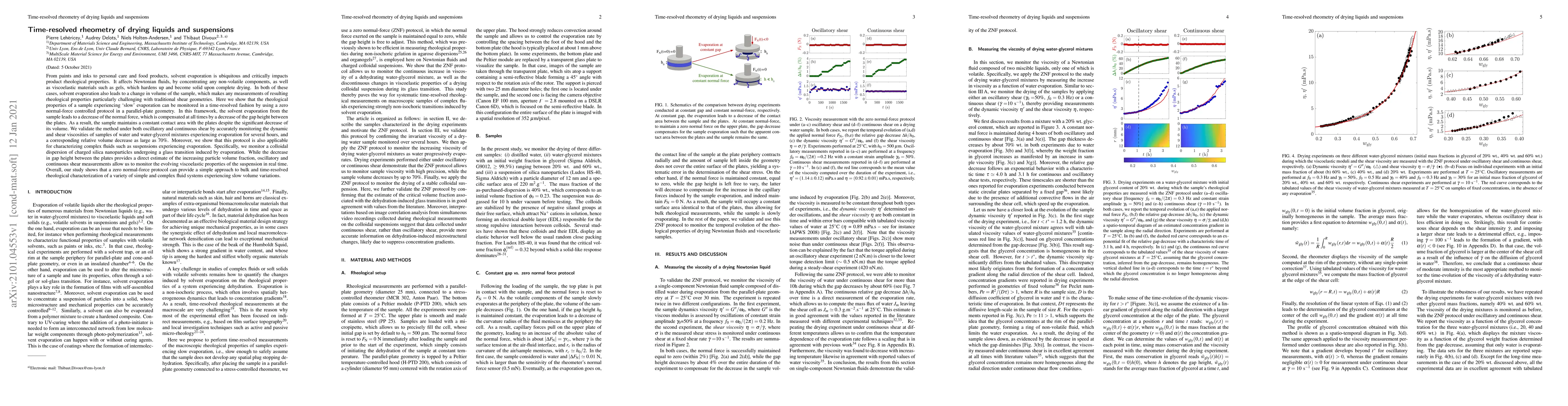 Thumbnail for Time-resolved rheometry of drying liquids and suspensions