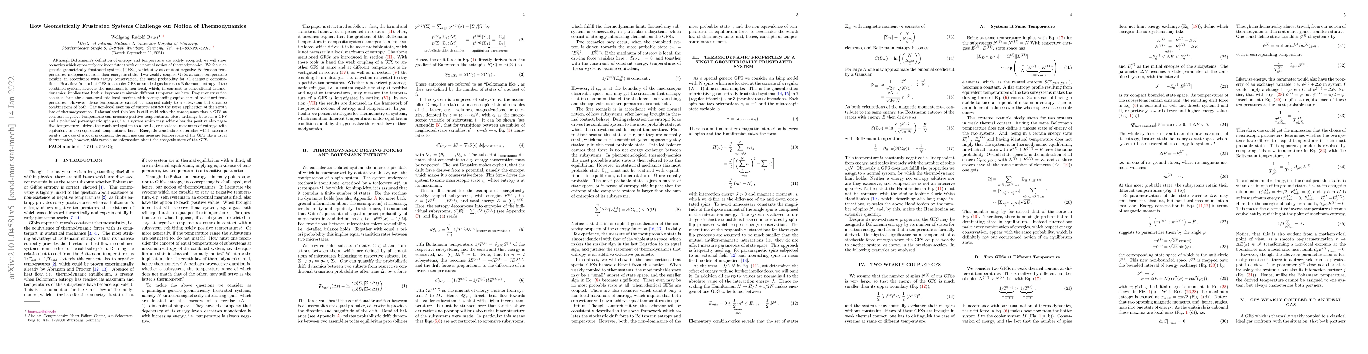 Thumbnail for How Geometrical Frustrated Systems Challenge our Notion of
  Thermodynamics