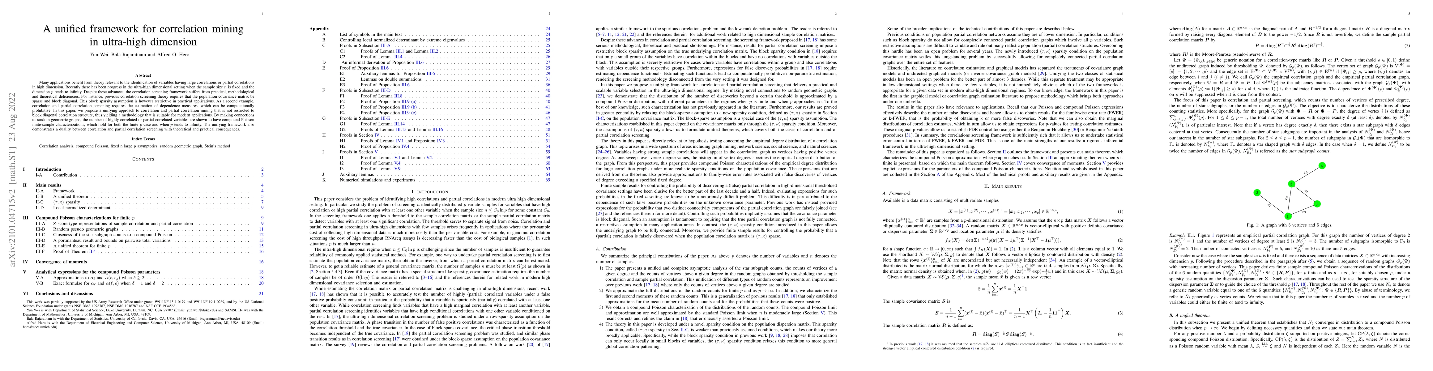 Thumbnail for A unified framework for correlation mining in ultra-high dimension