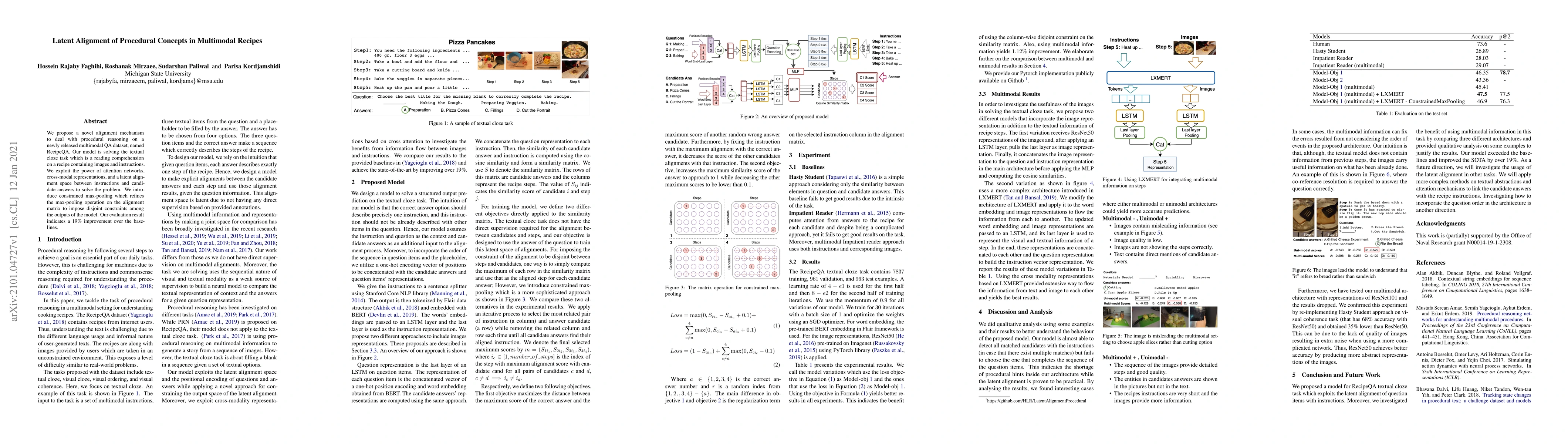 Thumbnail for Latent Alignment of Procedural Concepts in Multimodal Recipes