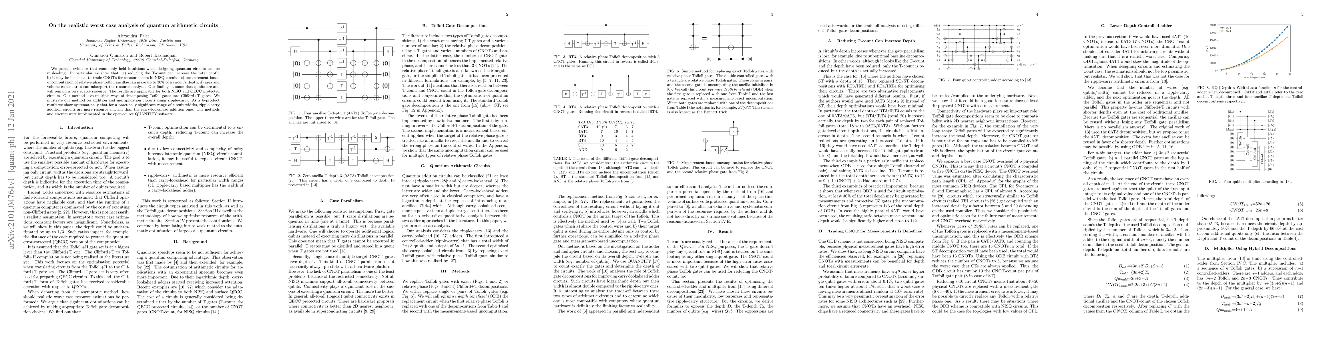 Thumbnail for On the realistic worst case analysis of quantum arithmetic circuits