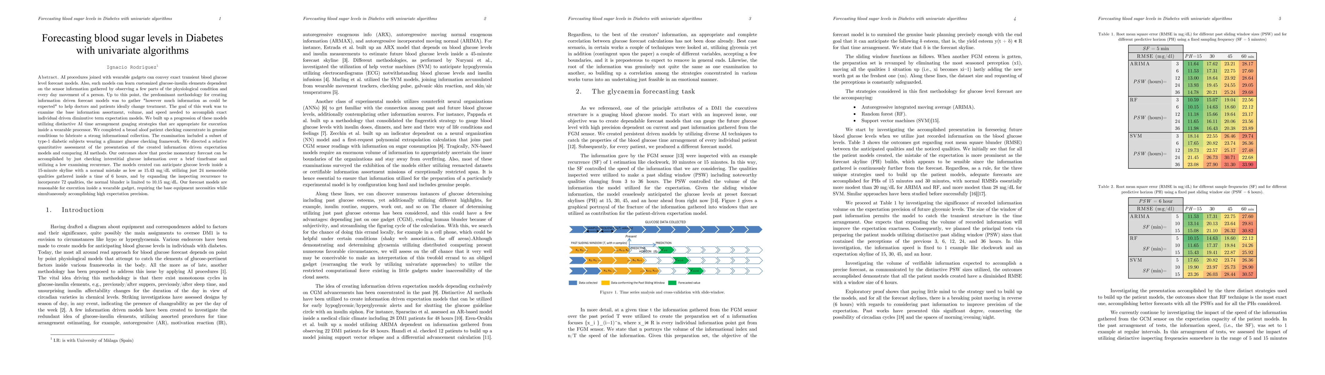 Thumbnail for Forecasting blood sugar levels in Diabetes with univariate algorithms
