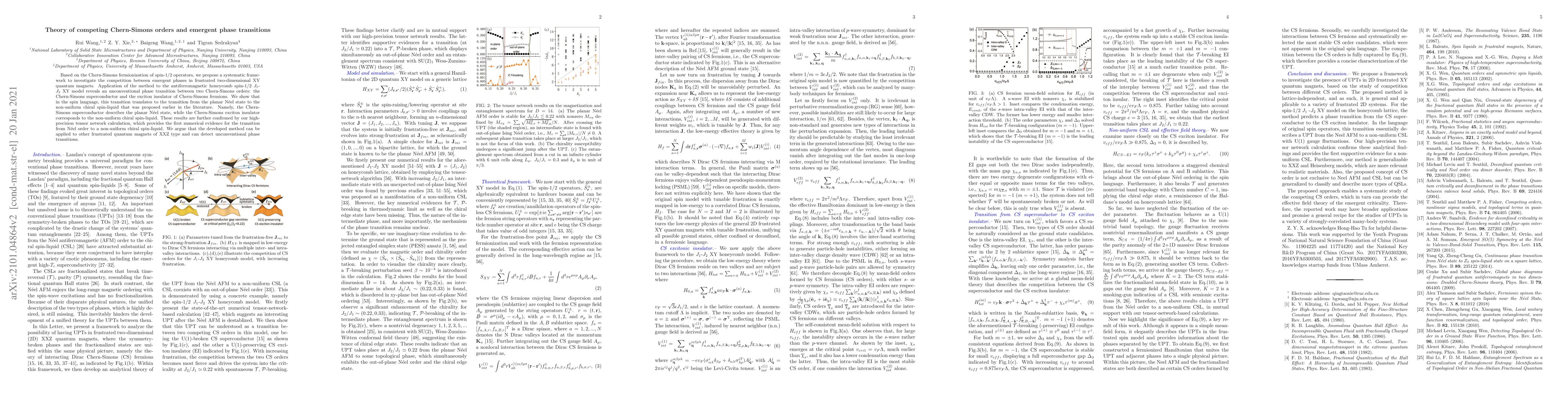 Thumbnail for Theory of competing Chern-Simons orders and emergent phase transitions