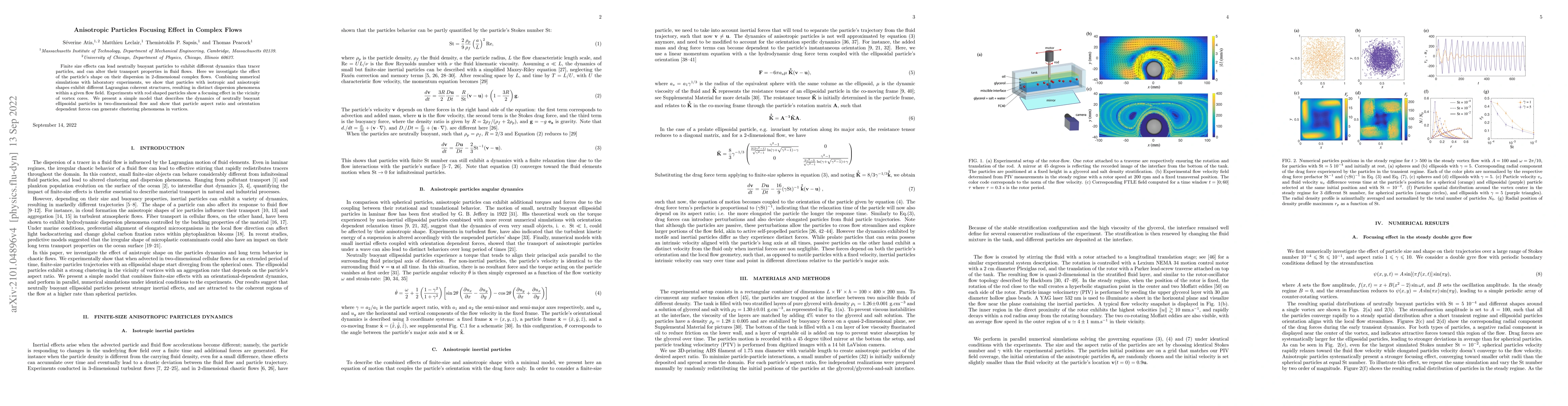 Thumbnail for Anisotropic Particles Focusing Effect in Complex Flows