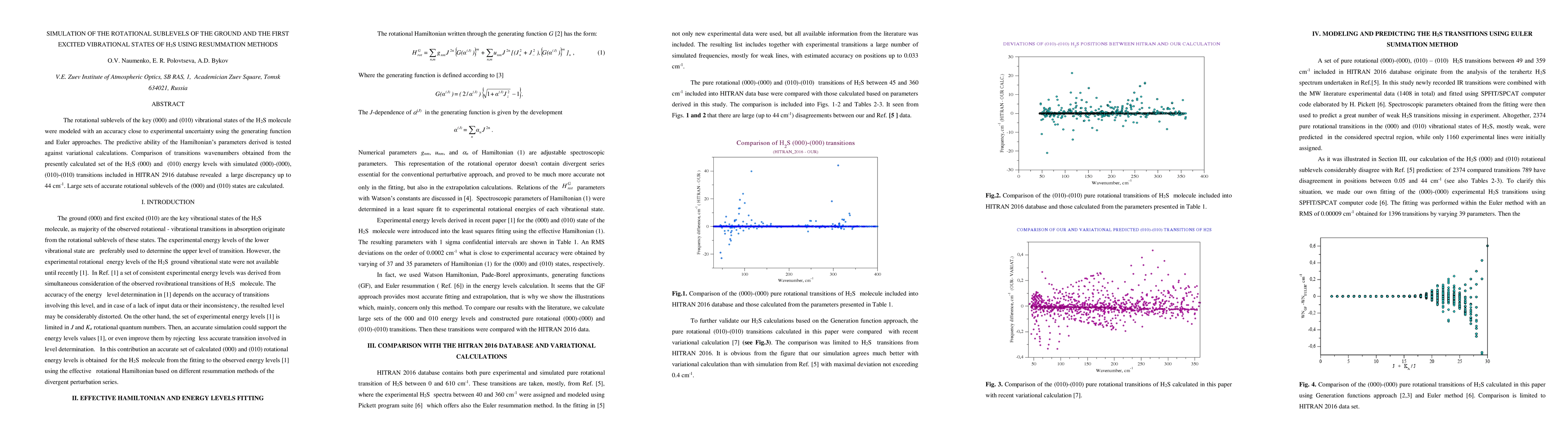 Thumbnail for Simulation of the Rotational Sublevels of the Ground and the First
  Excited Vibrational States of H2S Using Resummation Methods