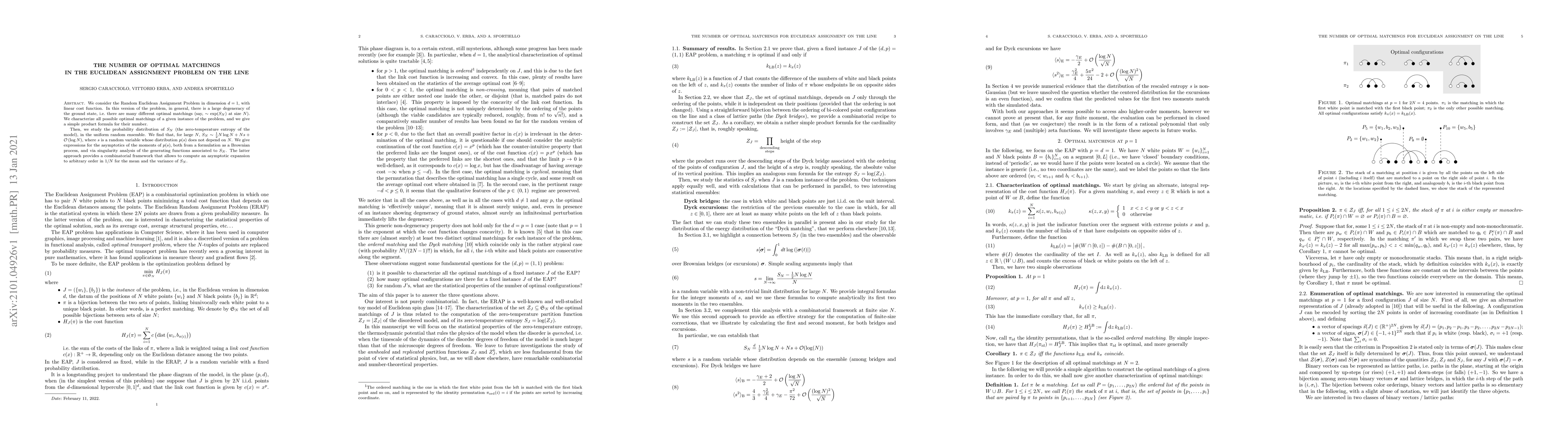 Thumbnail for The number of optimal matchings for Euclidean Assignment on the line