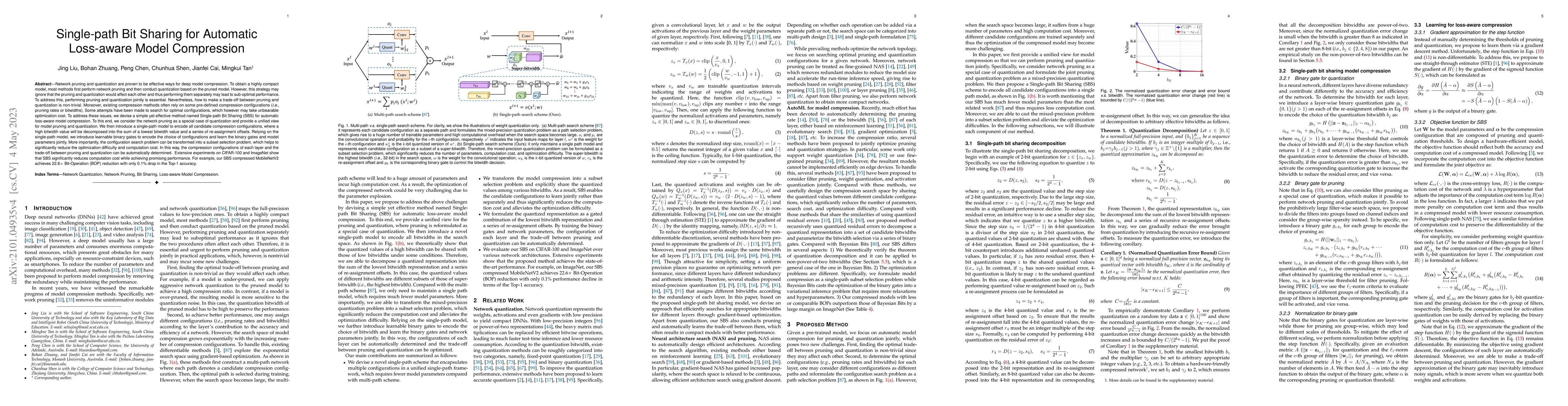 Thumbnail for Single-path Bit Sharing for Automatic Loss-aware Model Compression