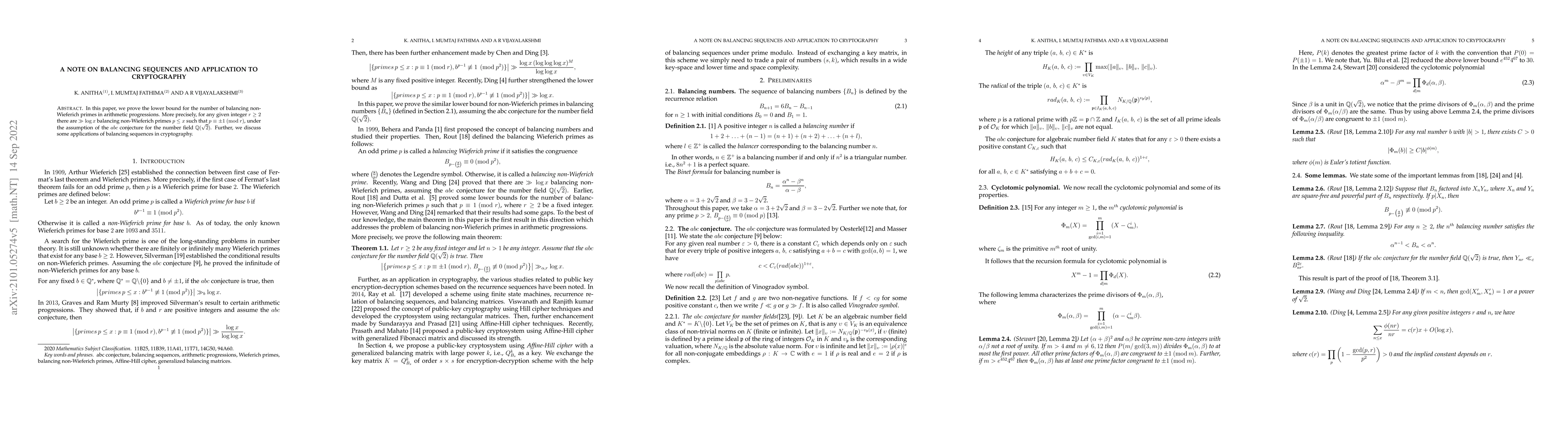 Thumbnail for A note on balancing sequences and application to cryptography