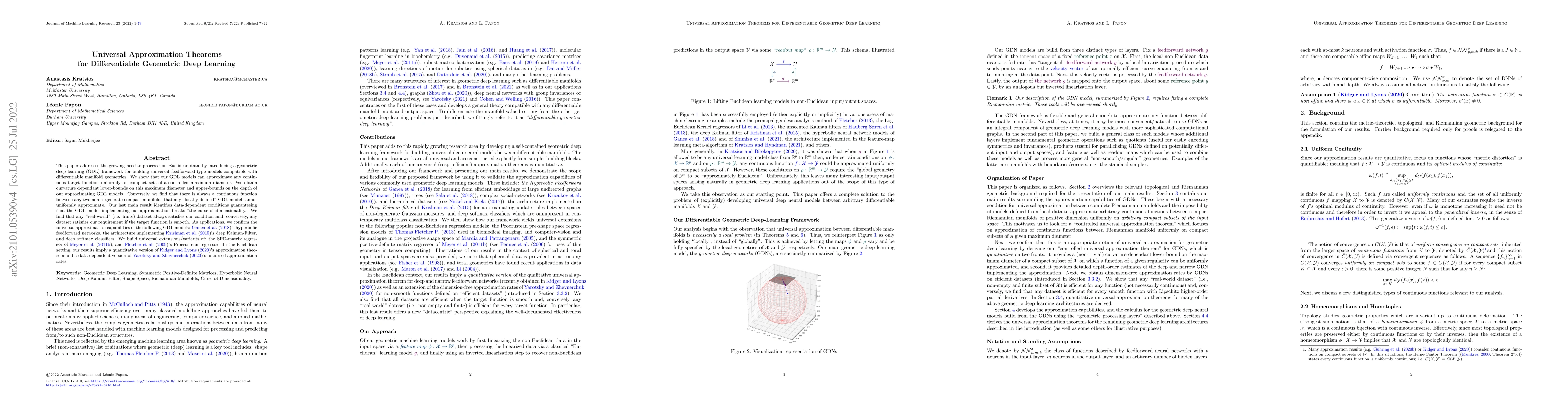 Thumbnail for Universal Approximation Theorems for Differentiable Geometric Deep
  Learning
