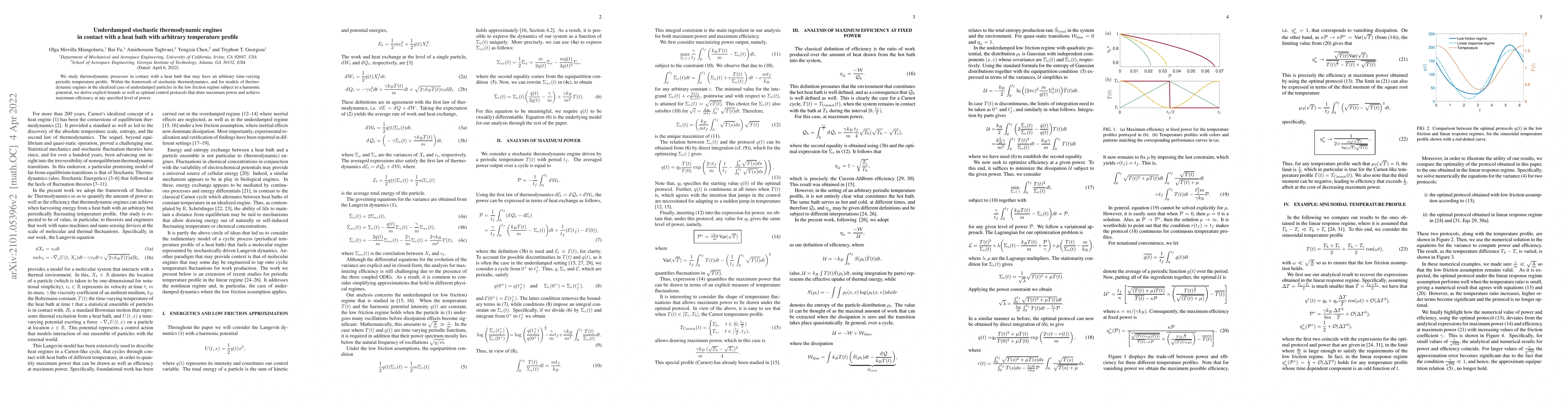 Thumbnail for Underdamped stochastic thermodynamic engines in contact with a heat bath
  with arbitrary temperature profile