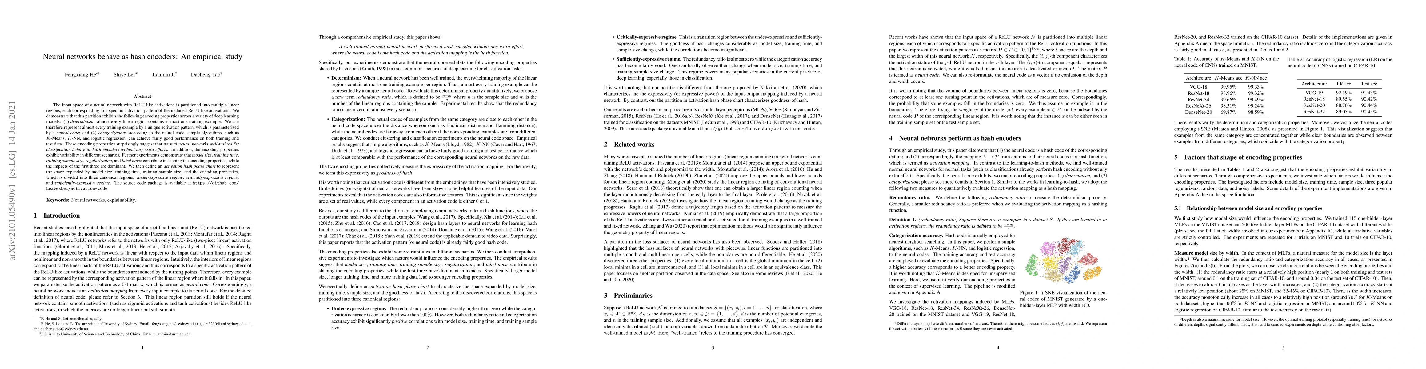 Thumbnail for Neural networks behave as hash encoders: An empirical study