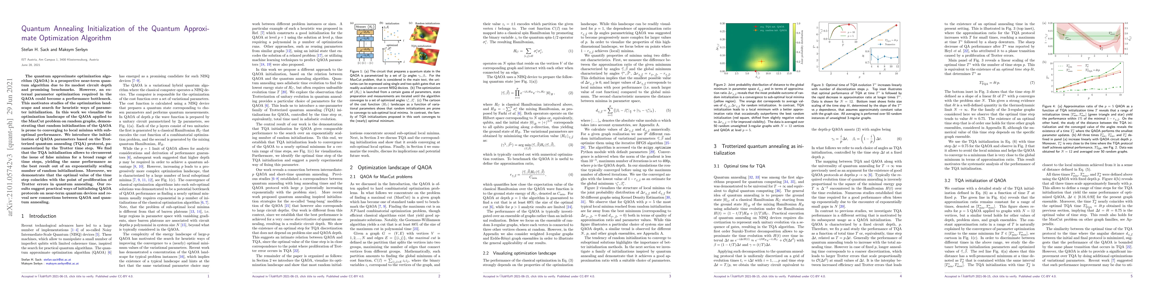 Thumbnail for Quantum annealing initialization of the quantum approximate optimization
  algorithm