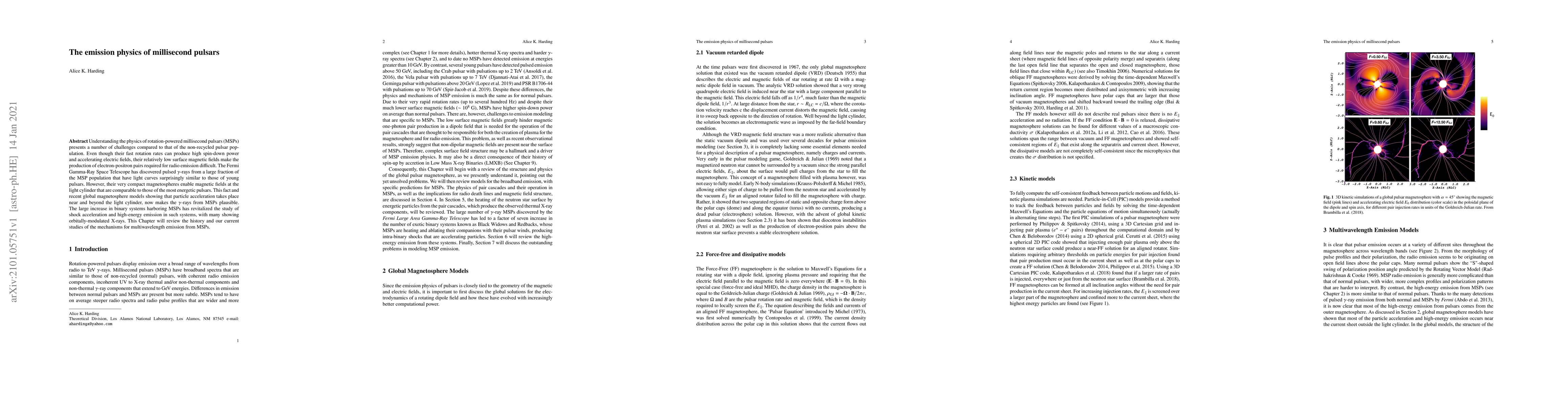 Thumbnail for The Emission Physics of Millisecond Pulsars