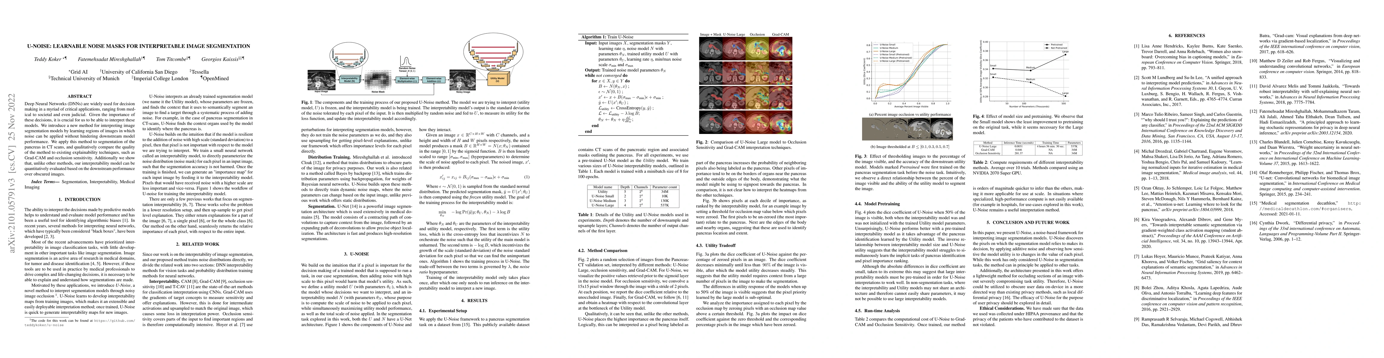 Thumbnail for U-Noise: Learnable Noise Masks for Interpretable Image Segmentation