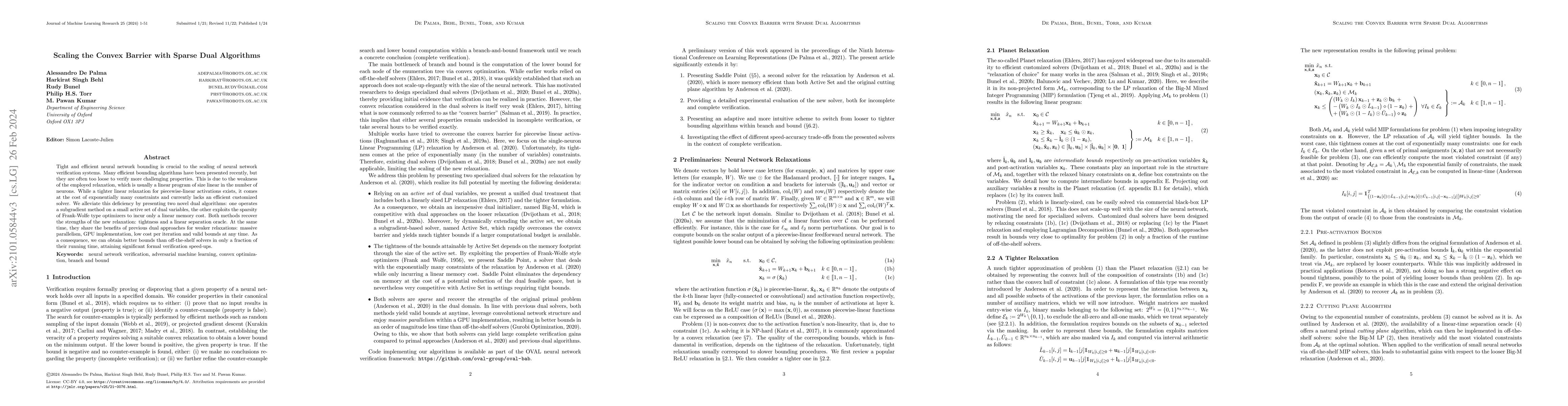 Thumbnail for Scaling the Convex Barrier with Sparse Dual Algorithms