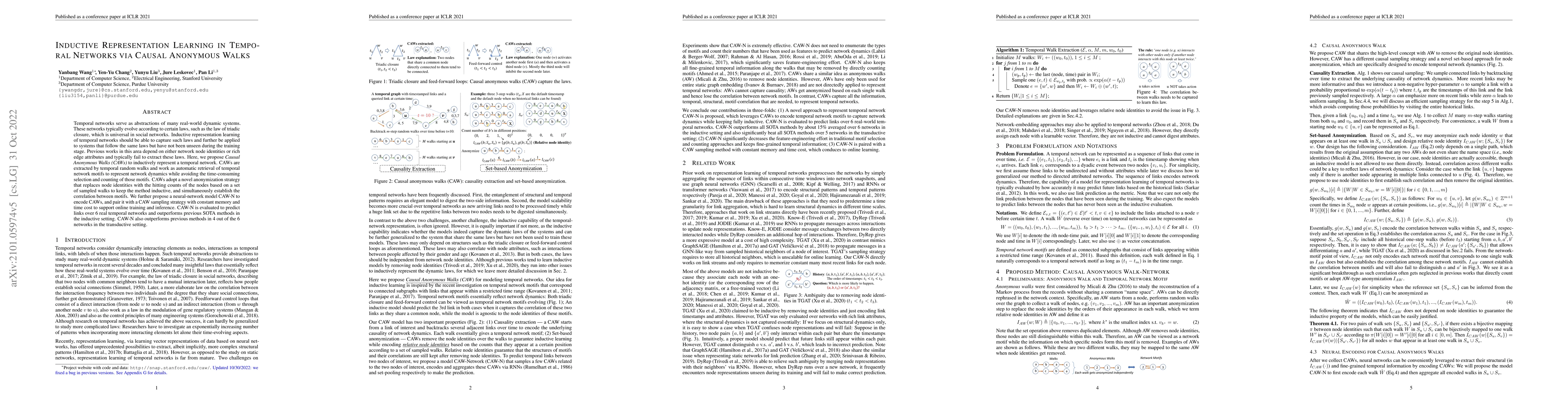 Thumbnail for Inductive Representation Learning in Temporal Networks via Causal
  Anonymous Walks