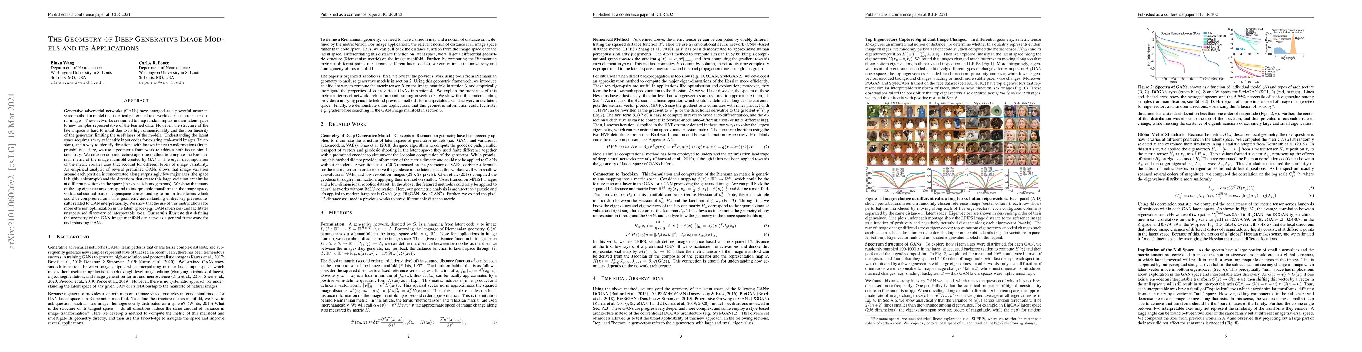 Thumbnail for The Geometry of Deep Generative Image Models and its Applications