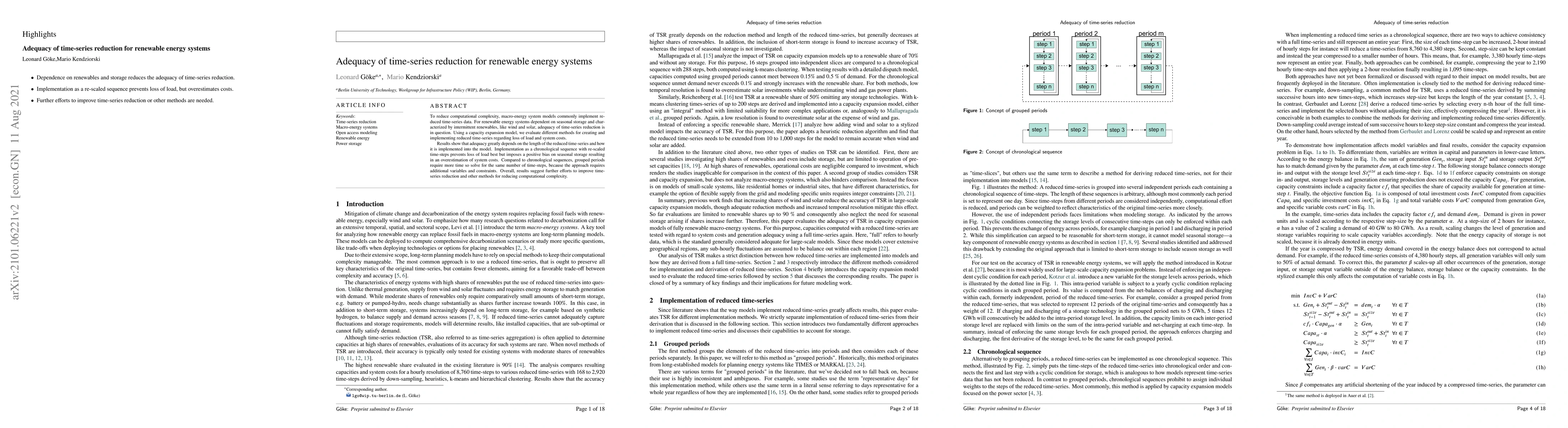 Thumbnail for Adequacy of time-series reduction for renewable energy systems