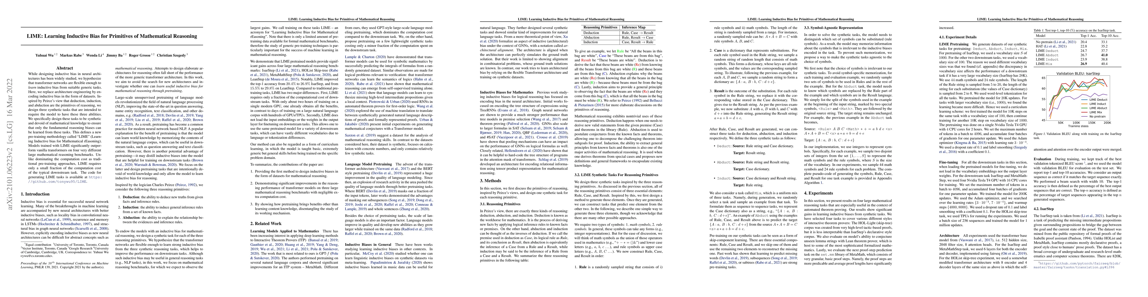 Thumbnail for LIME: Learning Inductive Bias for Primitives of Mathematical Reasoning