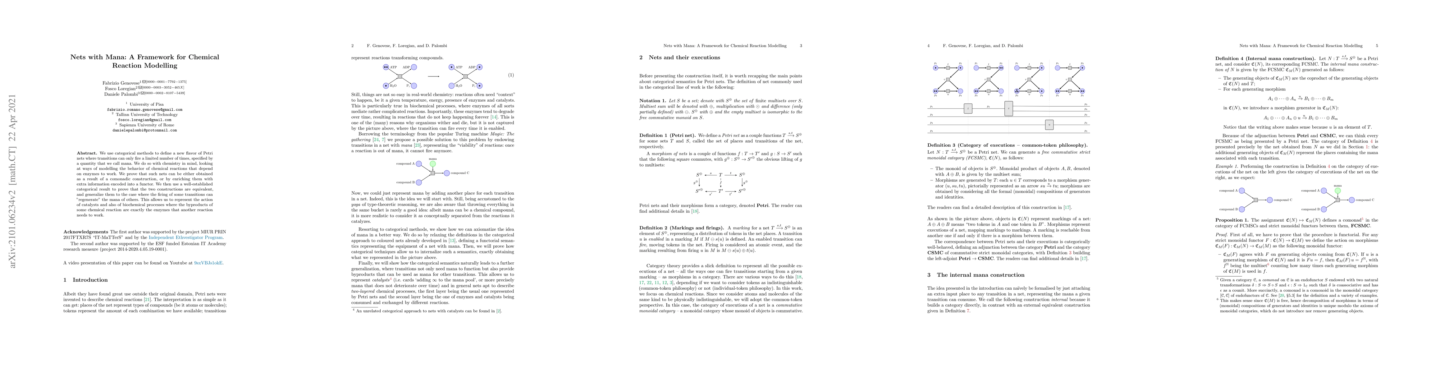 Thumbnail for Nets with Mana: A Framework for Chemical Reaction Modelling