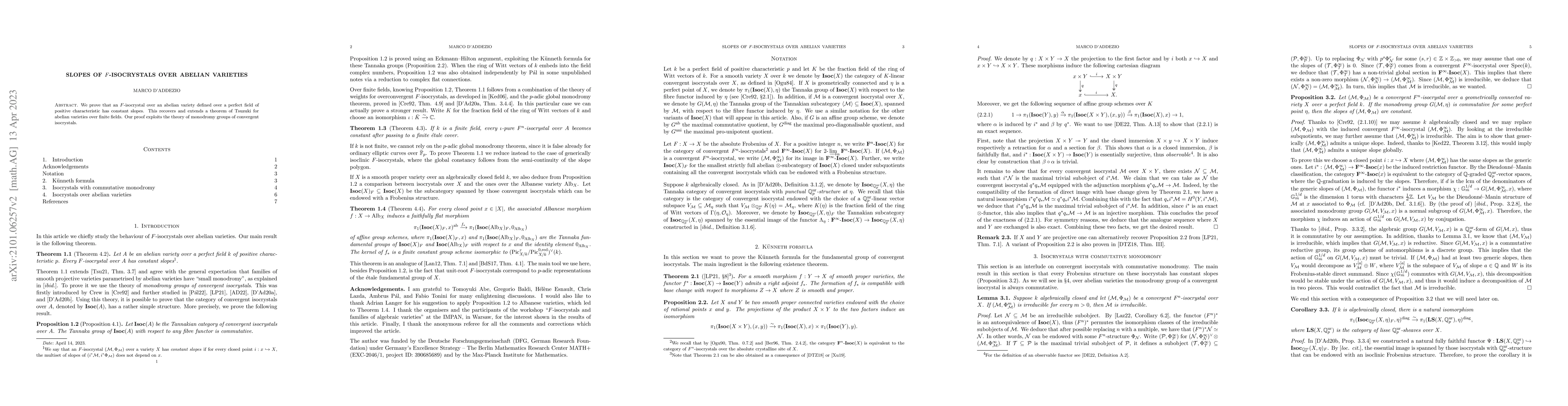 Thumbnail for Slopes of $F$-isocrystals over abelian varieties