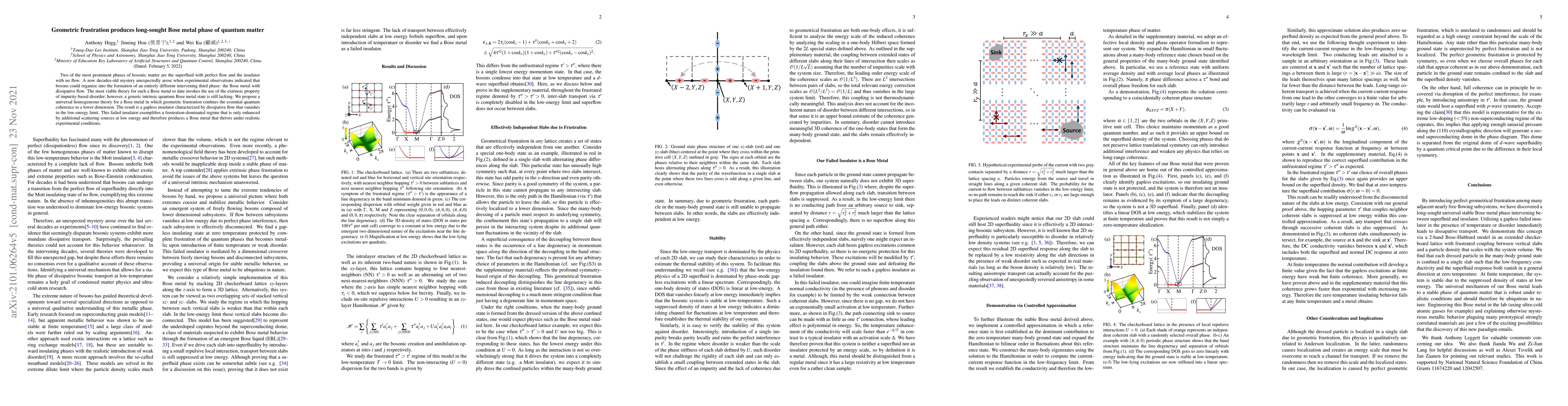 Thumbnail for Geometric frustration produces long-sought Bose metal phase of quantum
  matter