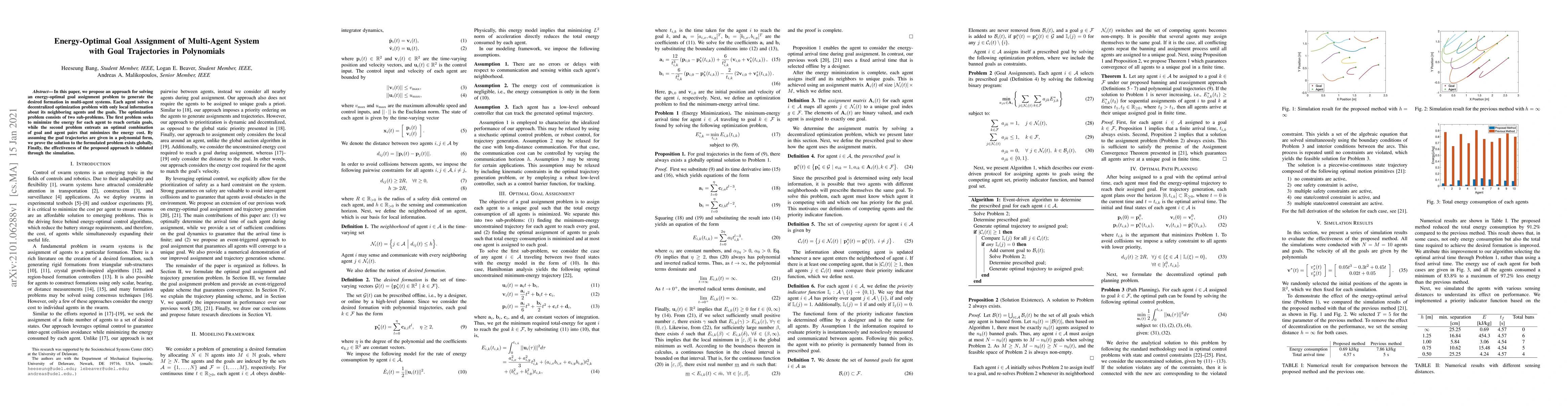 Thumbnail for Energy-Optimal Goal Assignment of Multi-Agent System with Goal
  Trajectories in Polynomials