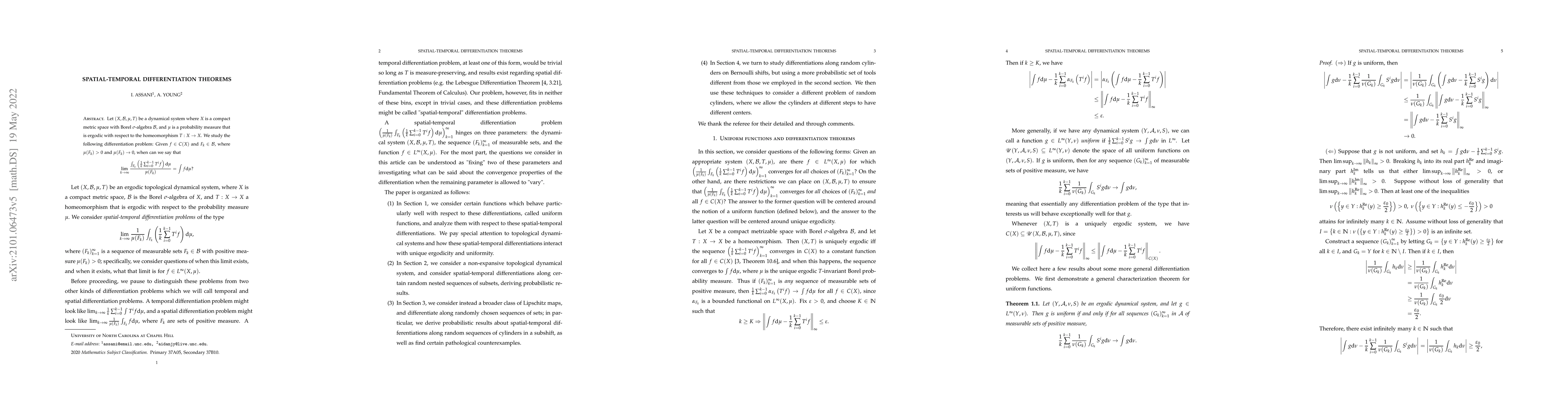 Thumbnail for Spatial-Temporal Differentiation Theorems