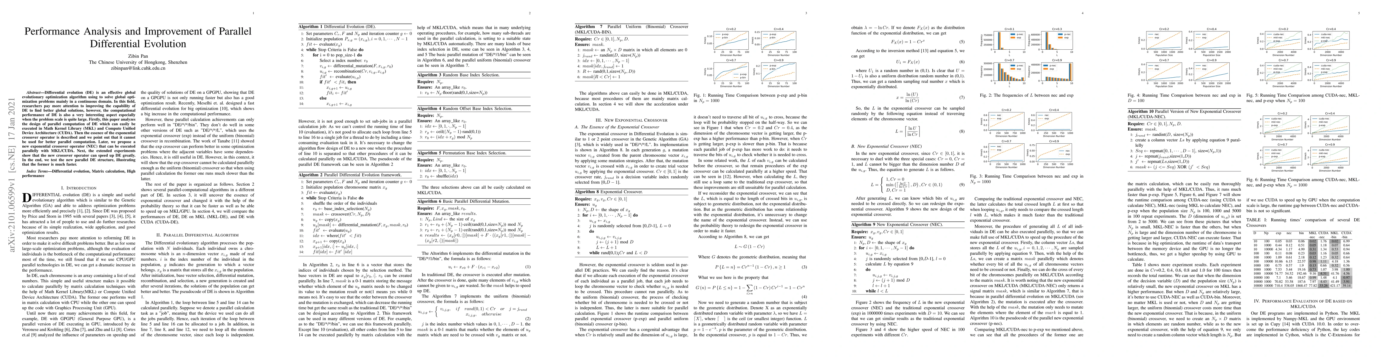 Thumbnail for Performance Analysis and Improvement of Parallel Differential Evolution