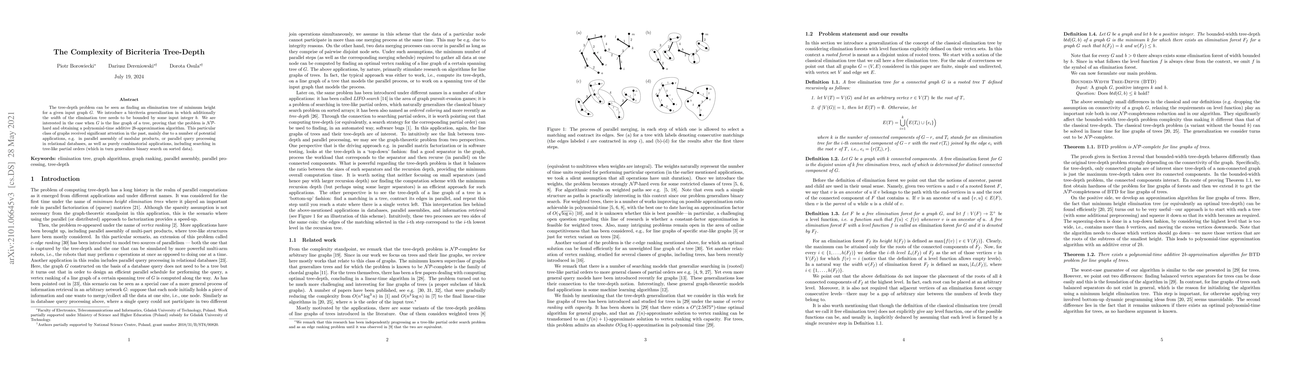 Thumbnail for The Complexity of Bicriteria Tree-Depth