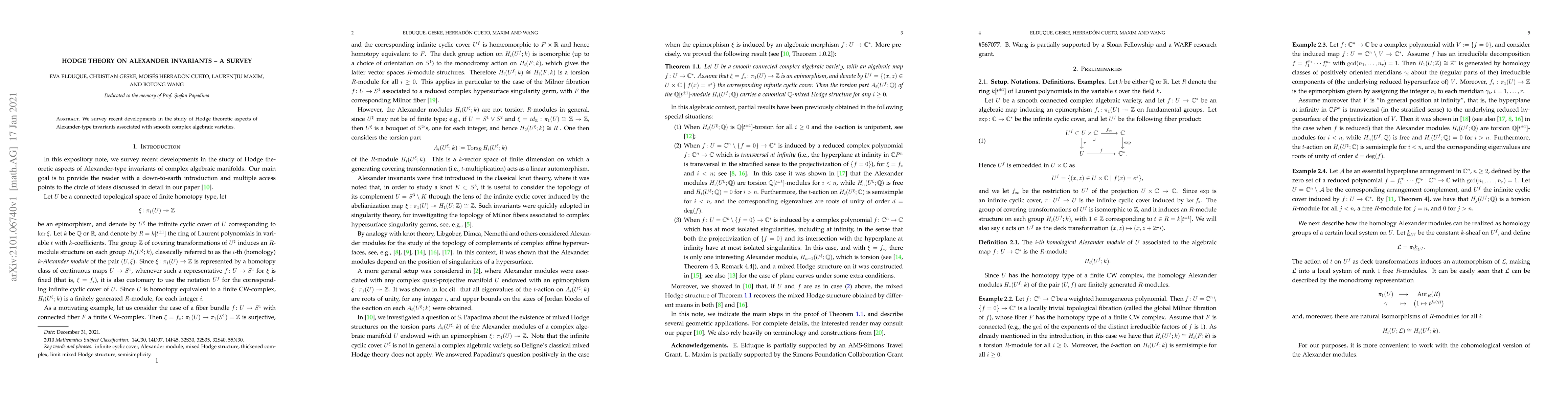 Thumbnail for Hodge theory on Alexander invariants -- a survey