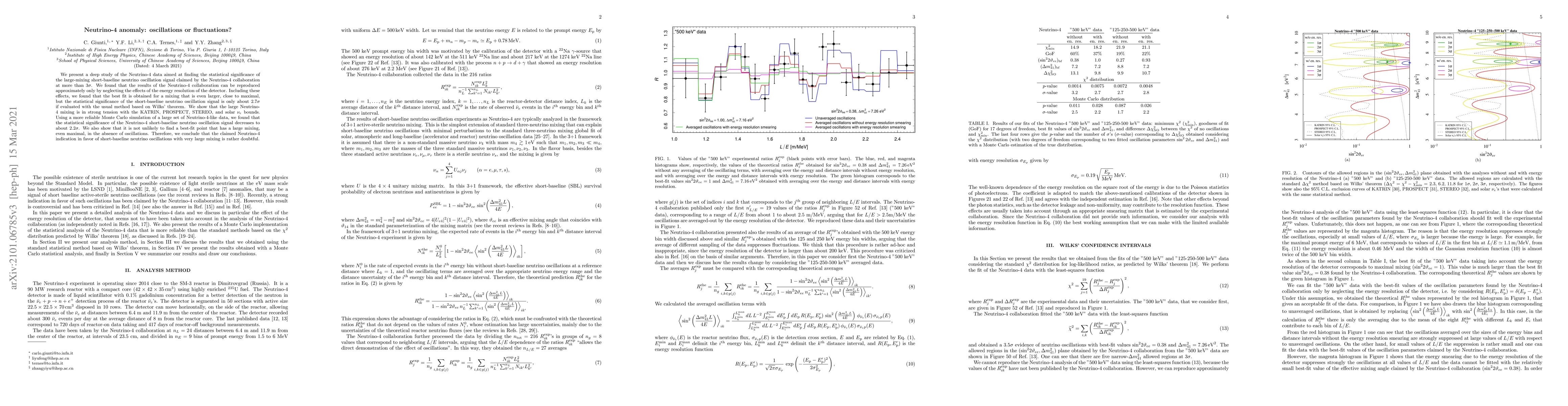 Thumbnail for Neutrino-4 anomaly: oscillations or fluctuations?
