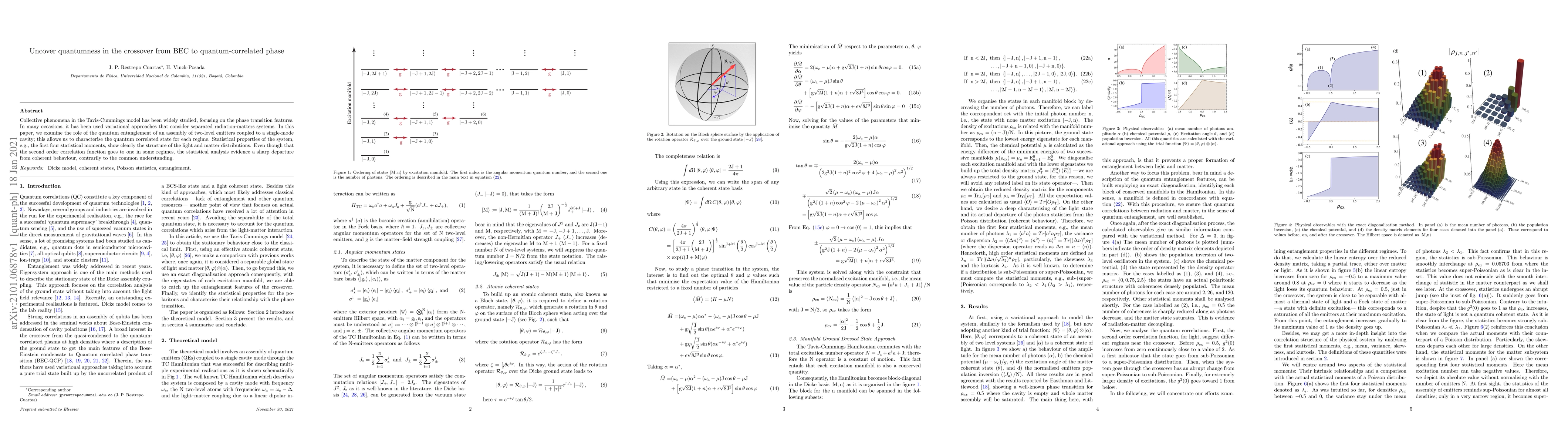 Thumbnail for Uncover quantumness in the crossover from BEC to quantum-correlated
  phase
