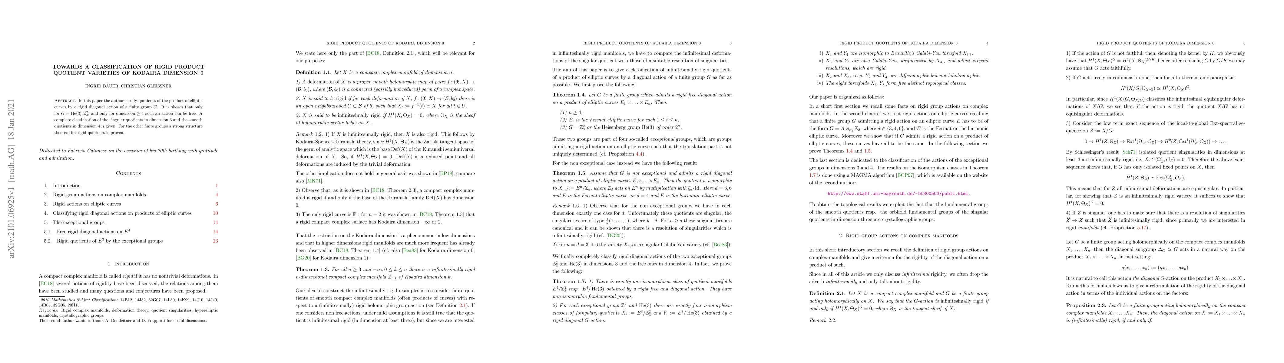 Thumbnail for Towards a Classification of Rigid Product Quotient Varieties of Kodaira
  Dimension 0