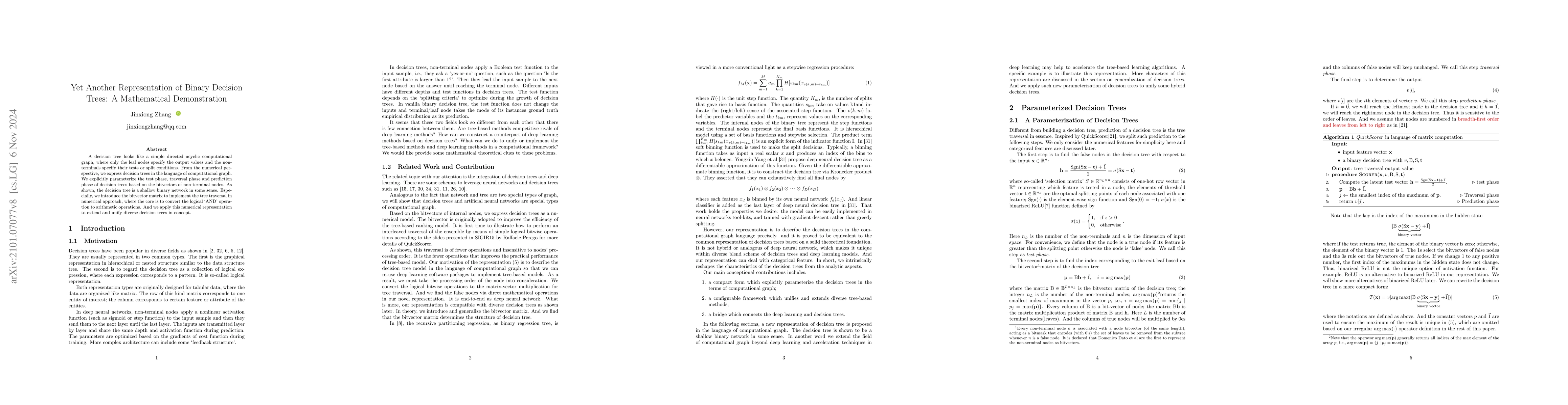 Thumbnail for Yet Another Representation of Binary Decision Trees: A Mathematical
  Demonstration