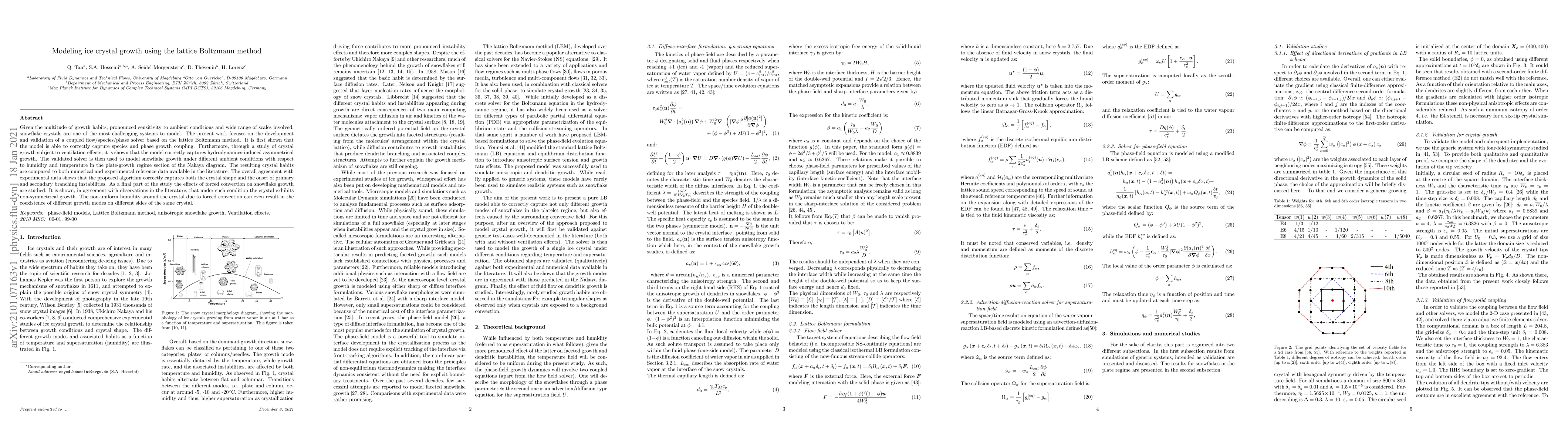 Thumbnail for Modeling ice crystal growth using the lattice Boltzmann method