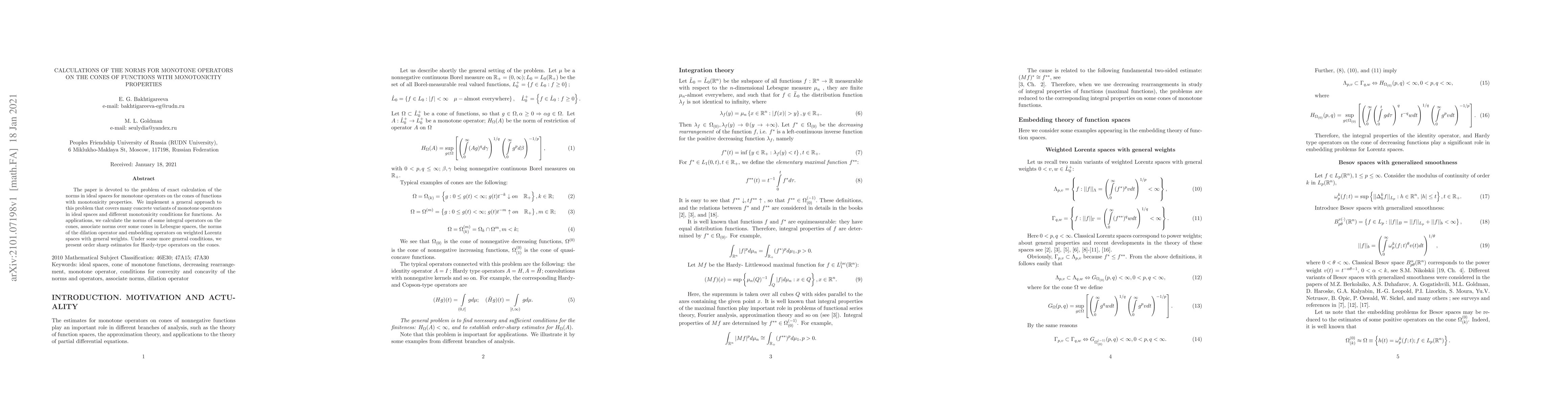 Thumbnail for Calculations of the norms for monotone operators on the cones of
  functions with monotonicity properties