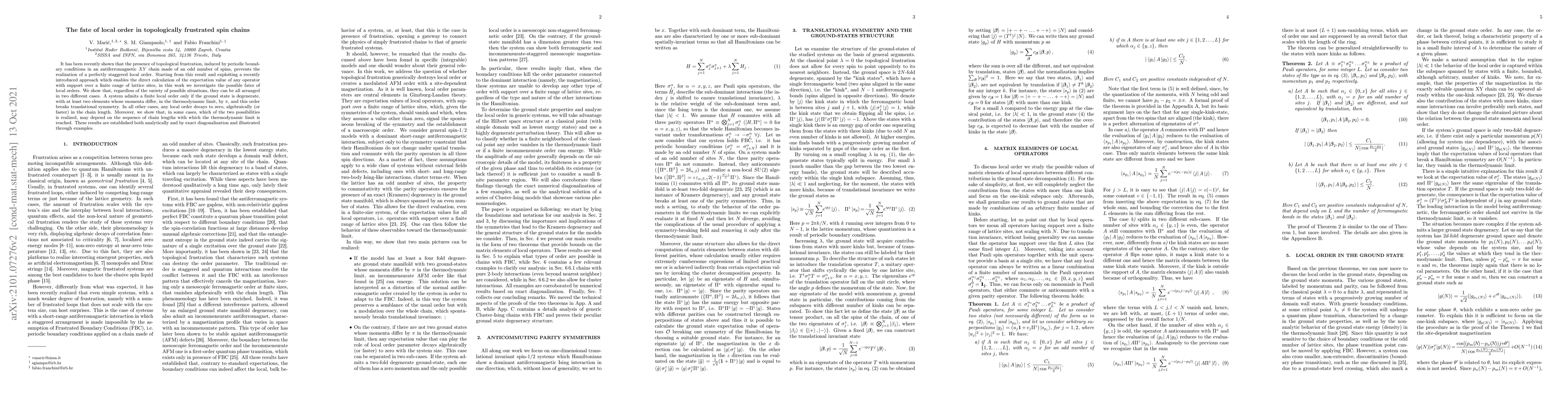 Thumbnail for The fate of local order in topologically frustrated spin chains