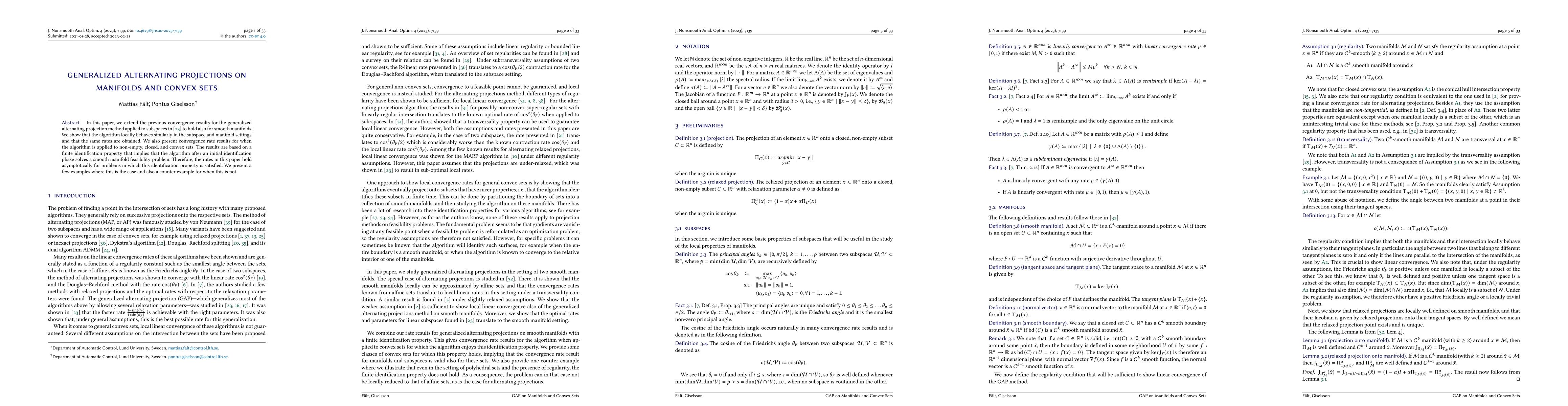 Thumbnail for Generalized Alternating Projections on Manifolds and Convex Sets