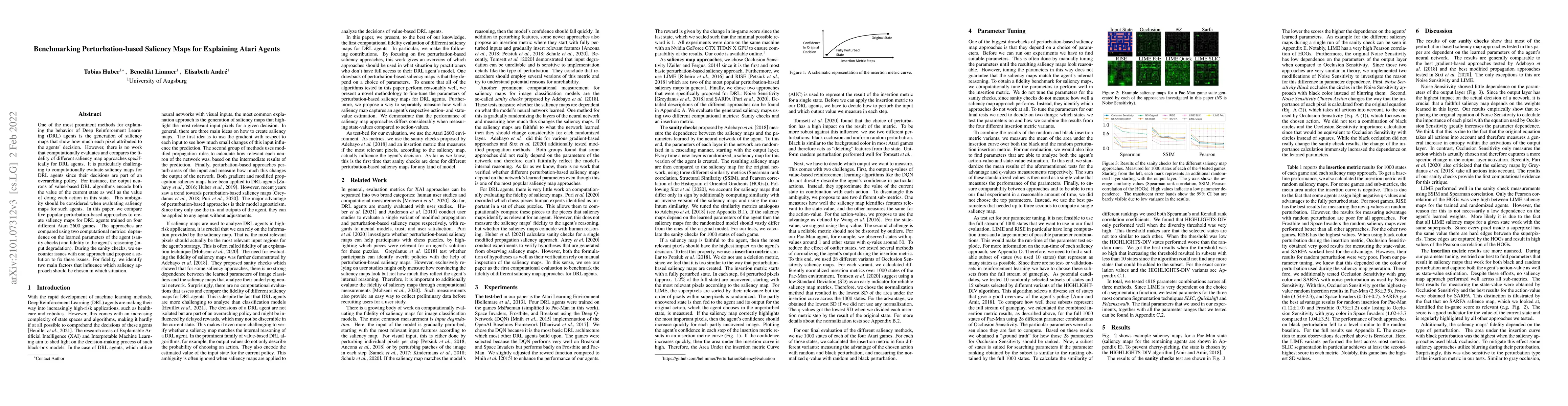 Thumbnail for Benchmarking Perturbation-based Saliency Maps for Explaining Atari
  Agents