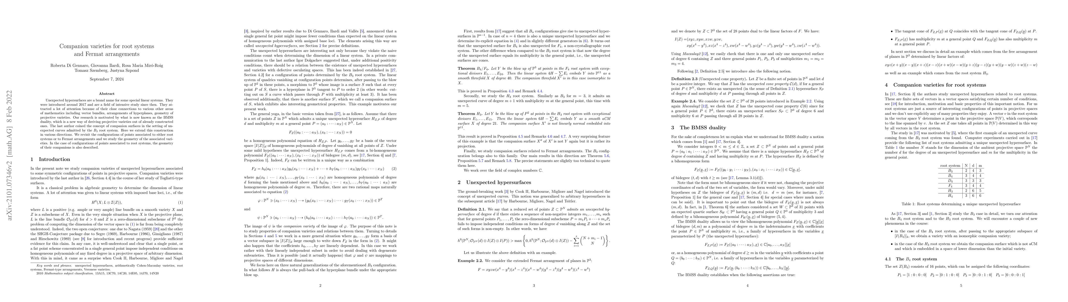 Thumbnail for Companion varieties for root systems and Fermat arrangements