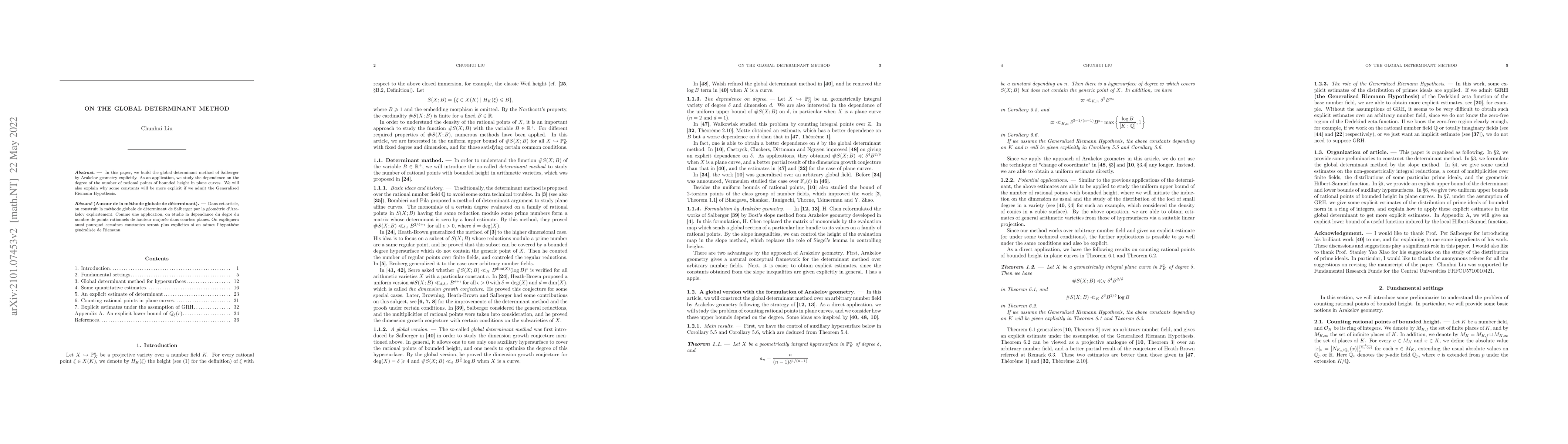 Thumbnail for On the global determinant method