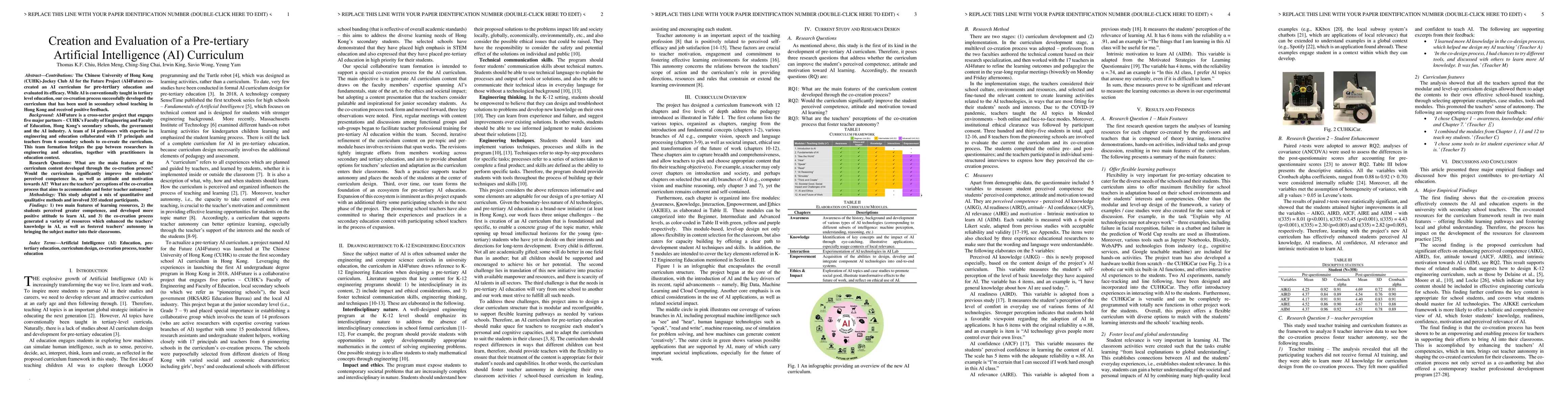 Thumbnail for Creation and Evaluation of a Pre-tertiary Artificial Intelligence (AI)
  Curriculum