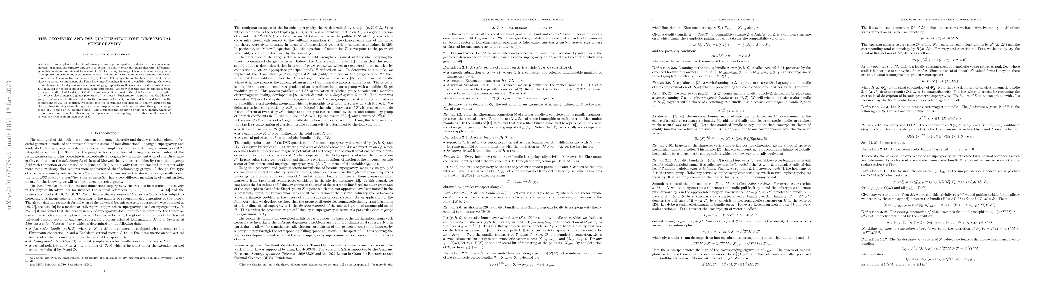 Thumbnail for The geometry and DSZ quantization of four-dimensional supergravity