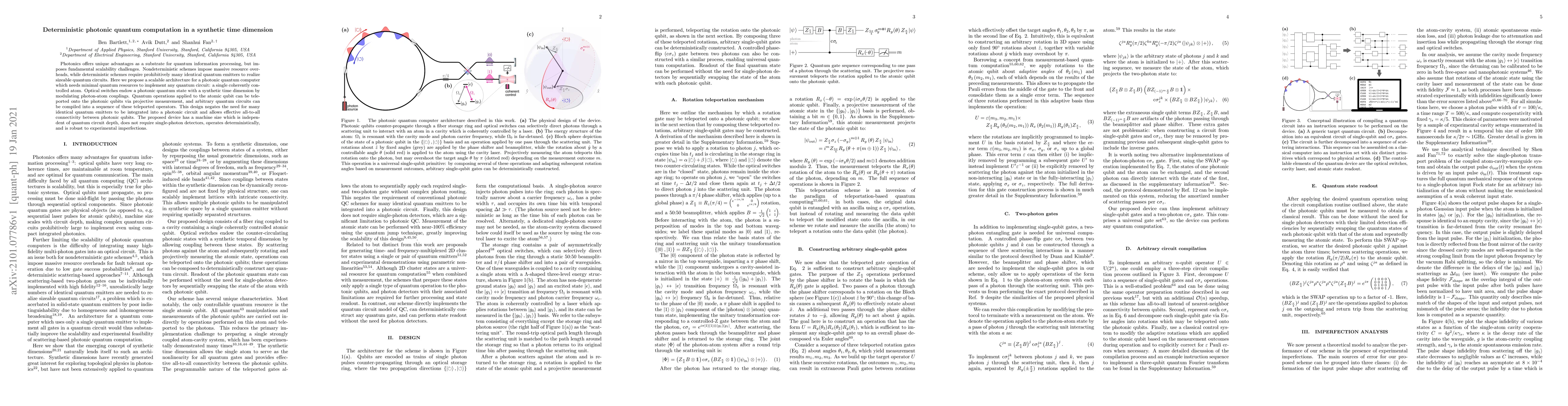 Thumbnail for Deterministic photonic quantum computation in a synthetic time dimension